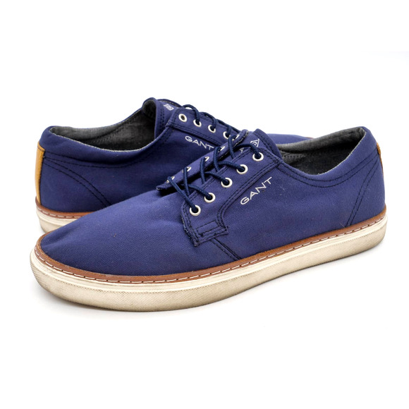 Gant Sneakers Mens Blue Canvas Prepville Casual Lace Up Low Top